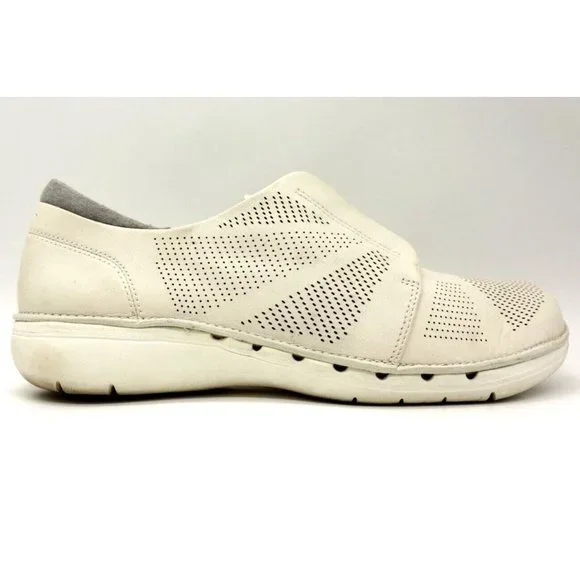 Clarks Artisan Unstructured Beige Leather Lace Up Casual Shoes Women's M - Main Image